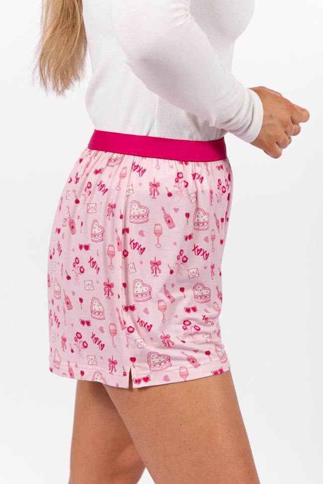 Subtle Hints Valentine's Day Icon Pajama Boxer Shorts FINAL SALE Product Image