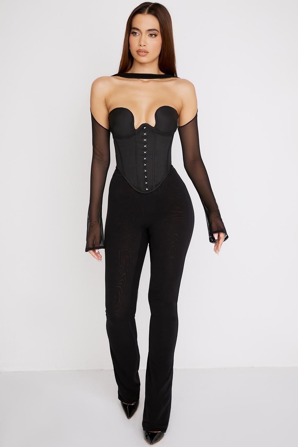 Mina Black Structured Corset Product Image