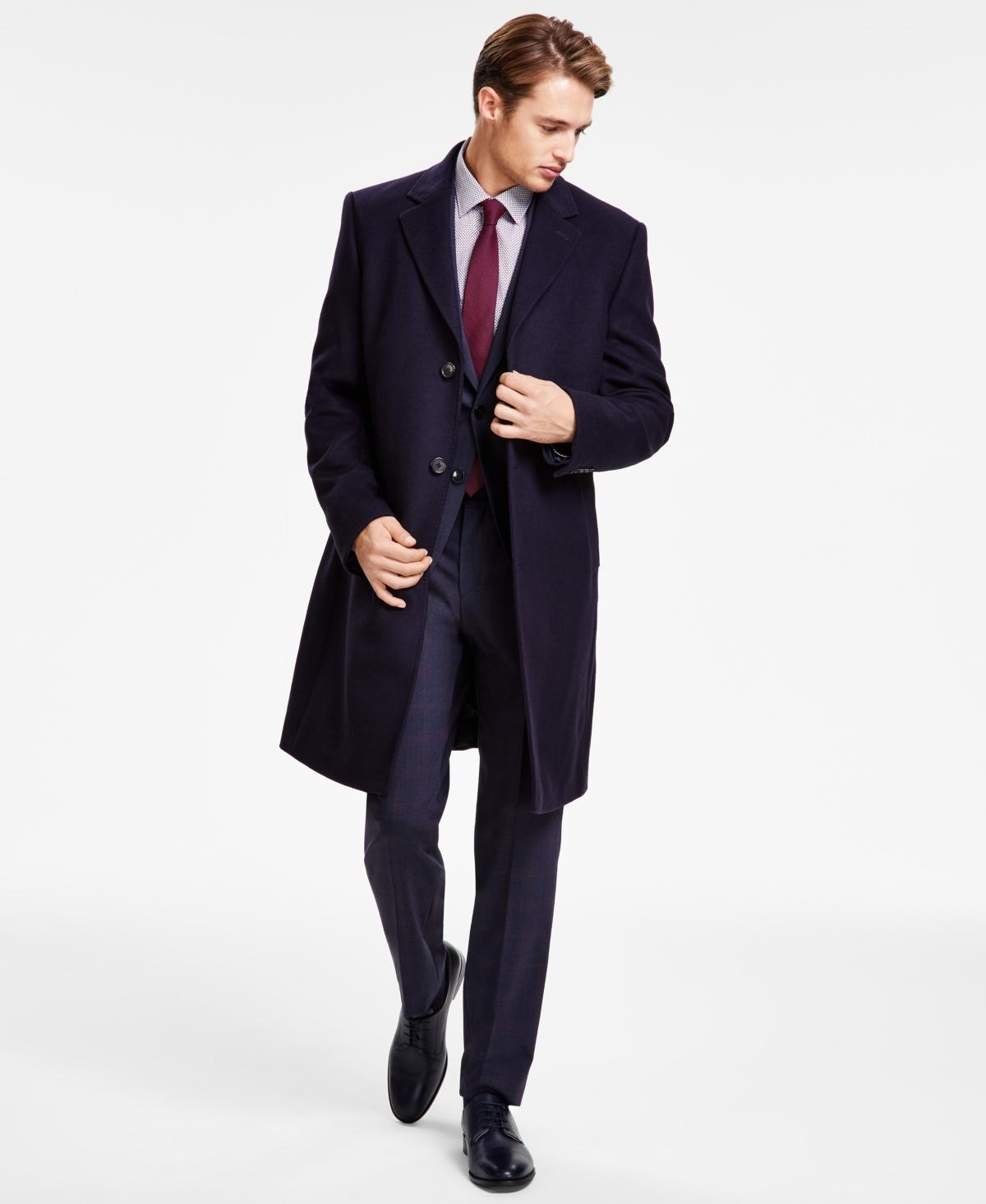 Michael Kors Mens Classic Fit Luxury Wool Cashmere Blend Overcoats Product Image