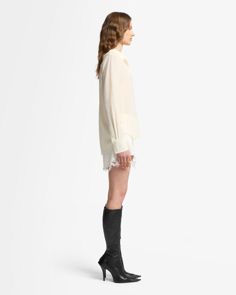 Long Sleeve Silk Blouse Product Image