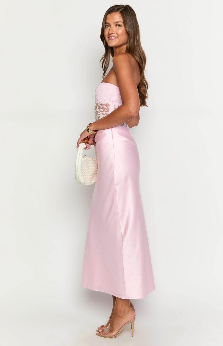 Kevin Pink Lace Maxi Dress Girls Product Image