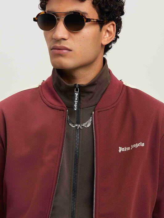 CLASSIC LOGO BOMBER TRACK JKT BURGUNDY - Product Image