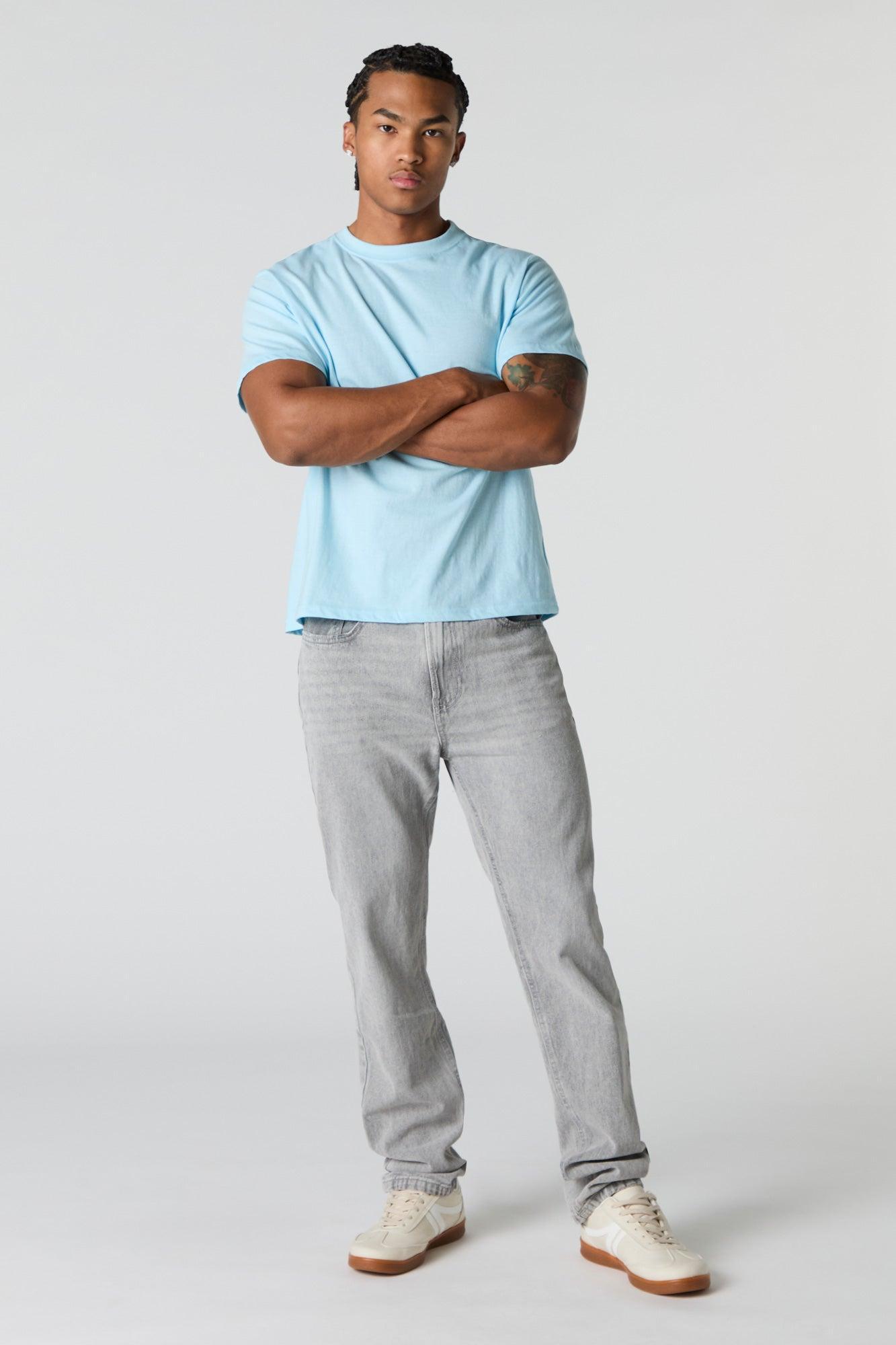 Solid Crewneck T-Shirt Male Product Image