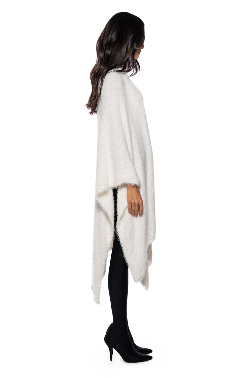 COZY TAPE KNIT PONCHO Product Image