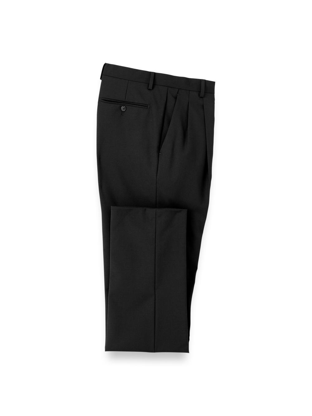 Wool Stretch Bengaline Suit Pants - Black Product Image
