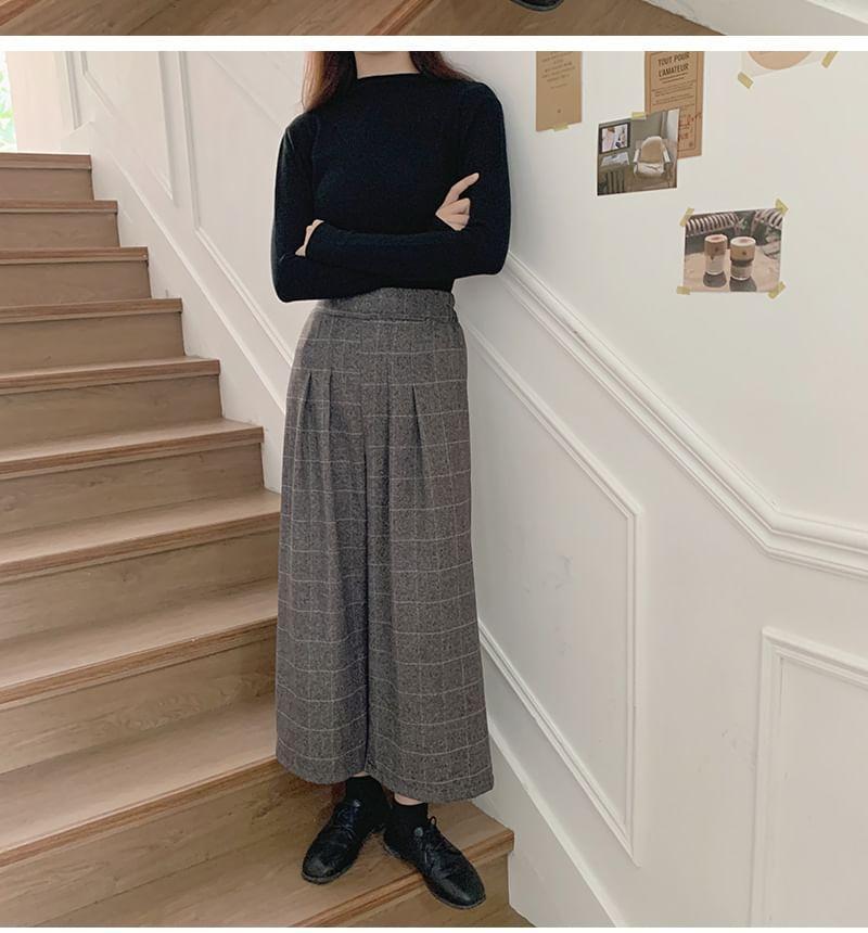 High Rise Wide Leg Slacks Product Image