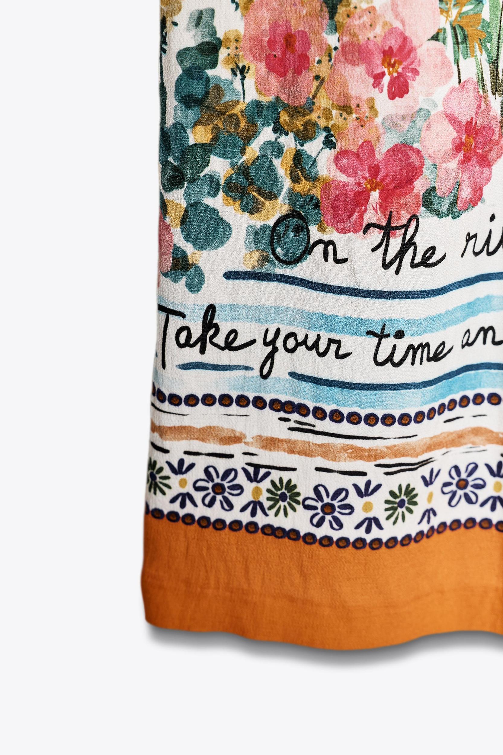 PRINTED MIDI CAPE SKIRT Product Image