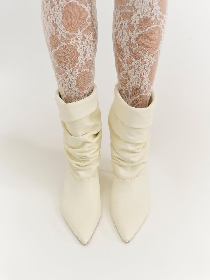 Verbana Slouch Boot — Ivory Product Image