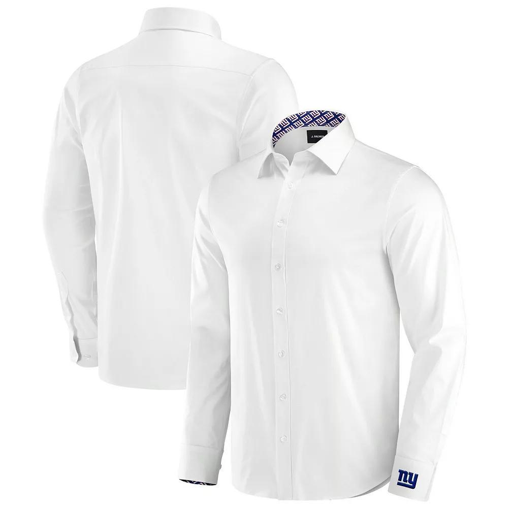 Men's J. Palmer White New York Giants Man-In-Motion Long Sleeve Button-Up Dress Shirt, Size: XL Product Image