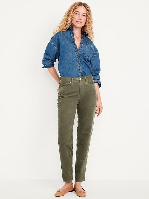 High-Waisted OG Straight Corduroy Ankle Pants Product Image