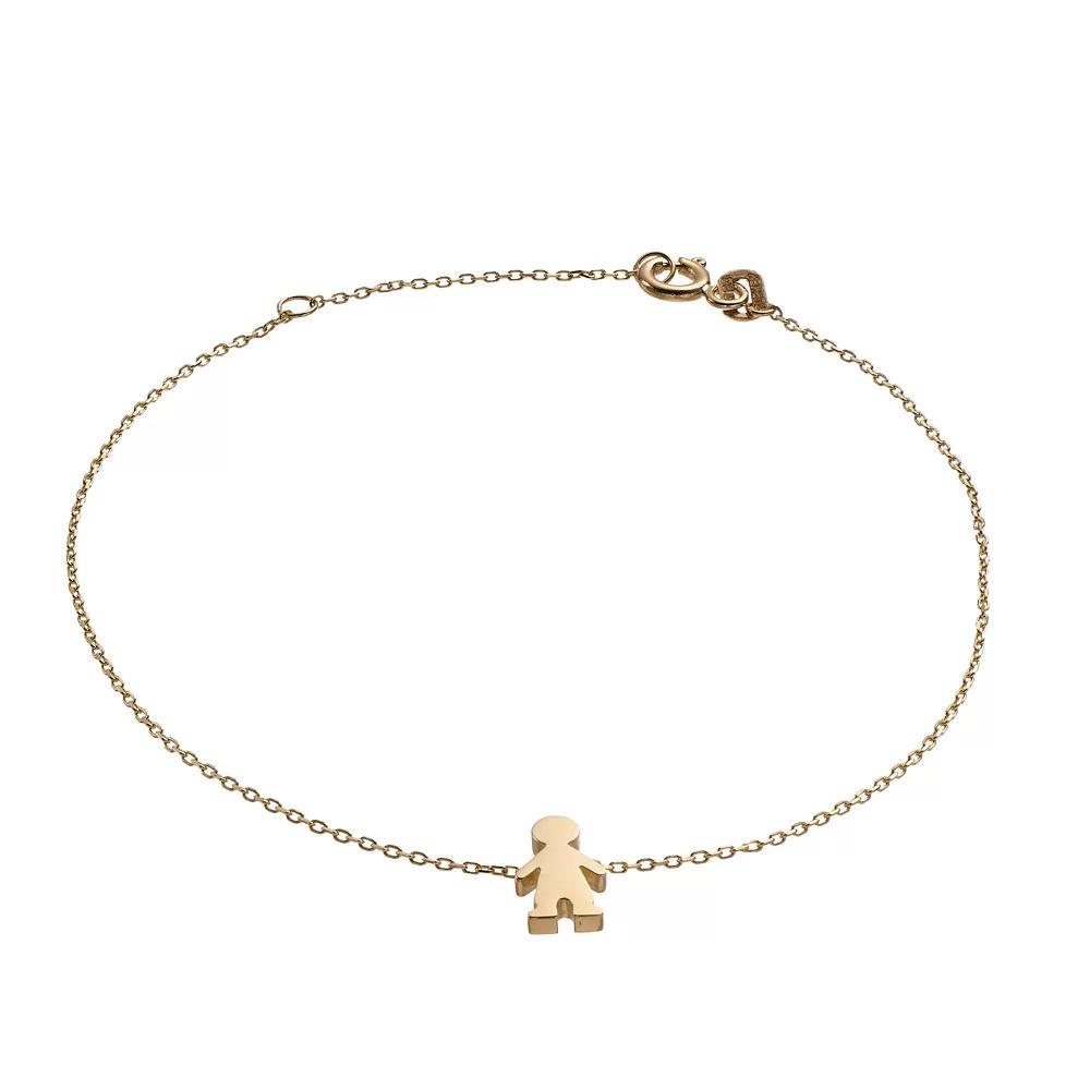 14k Gold Boy Bracelet, Womens Product Image