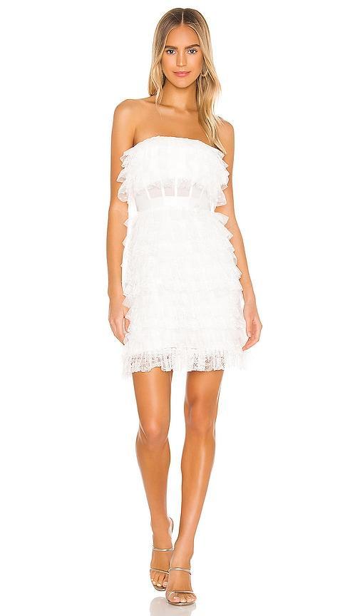 Strapless Ruffle Mini Dress BCBGMAXAZRIA Product Image