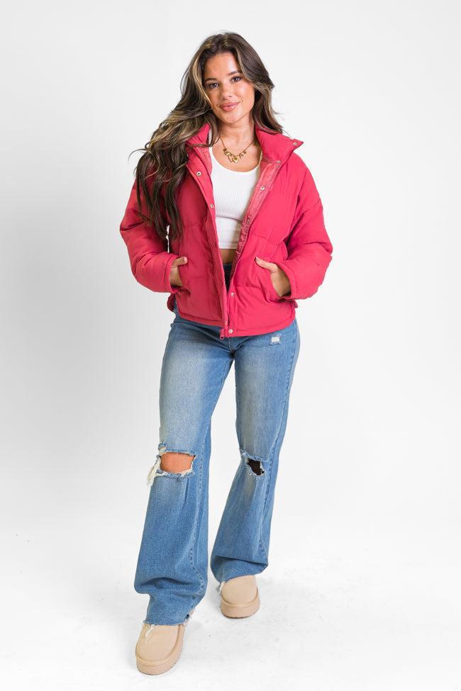 Snow Problem At All Magenta Puffer Jacket FINAL SALE Product Image