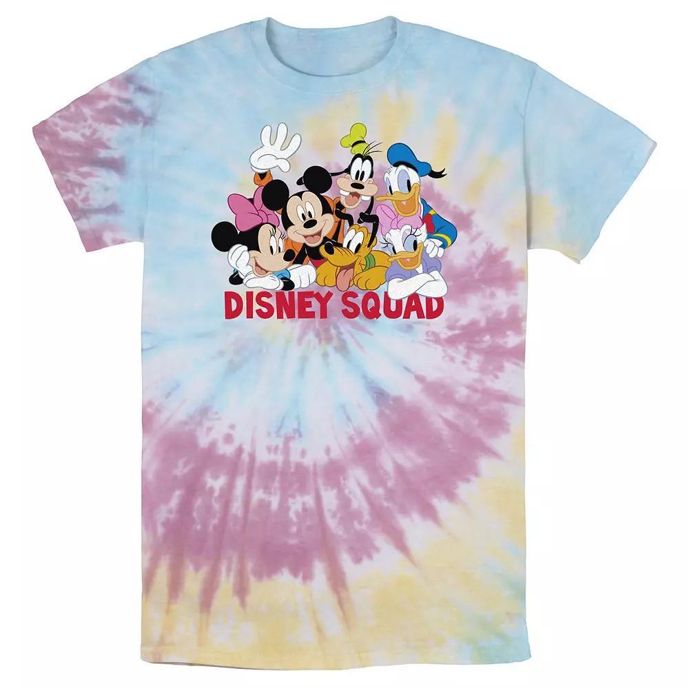 Men's Disney Mickey And Friends Disney Squad Wash Tee, Size: Medium, White Blue Product Image