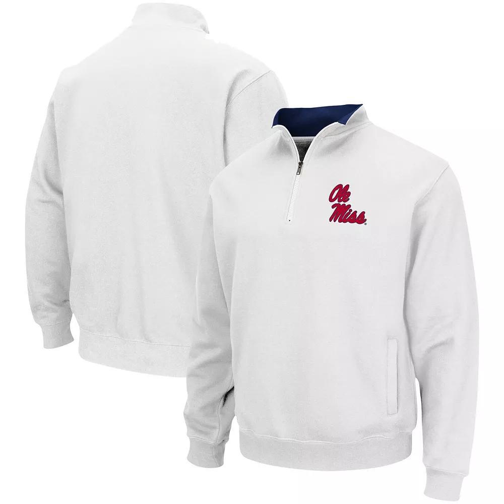 Men's Colosseum White Ole Miss Rebels Tortugas Team Logo Quarter-Zip Jacket, Size: 3XL Product Image