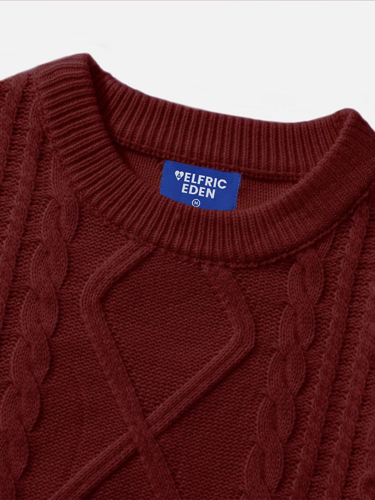 Aelfric Eden Retro 90s Cable-Knit Sweater Product Image