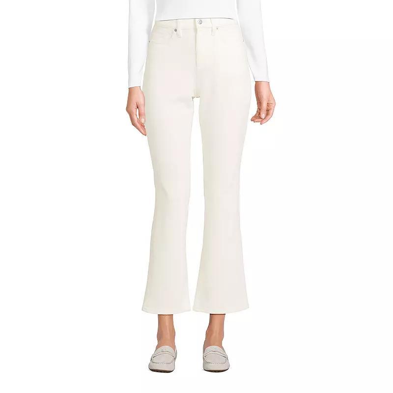 Women's Lands' End Corduroy High Waisted Kick Crop Pants, Size: 14, Patina Blue Product Image