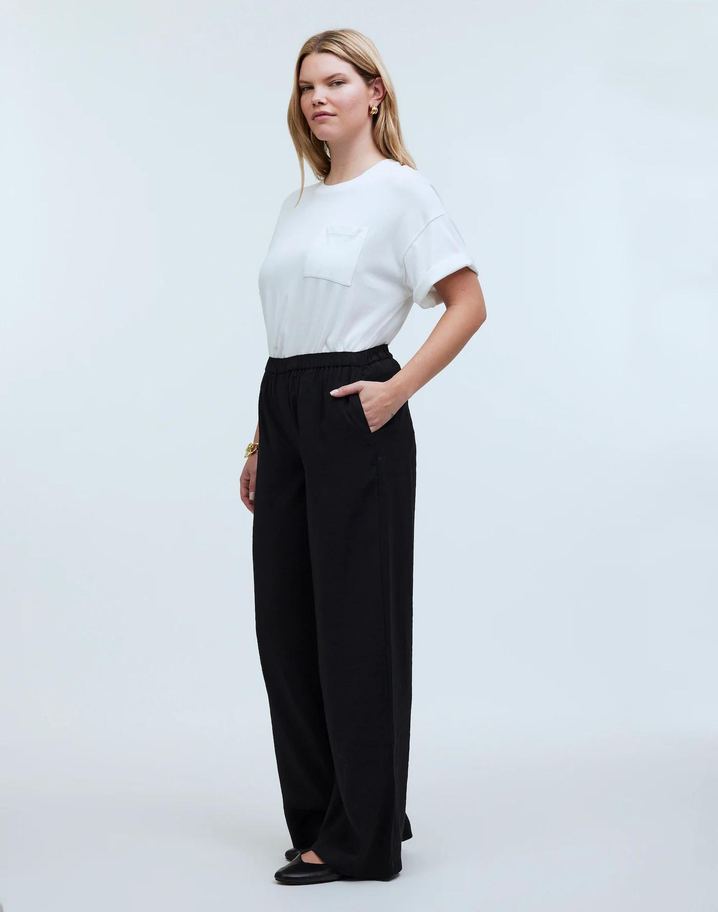 Tall Pull-On Wide-Leg Pants in Softdrape Product Image