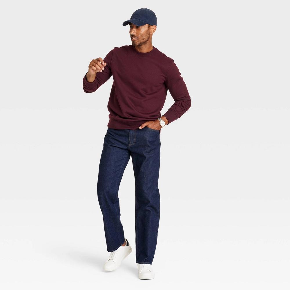 Men's Relaxed Fit Jeans - Goodfellow & Co™ Dark Wash 29x30: Cotton , Midweight, Stretch, Mid Rise, Machine Washable Product Image