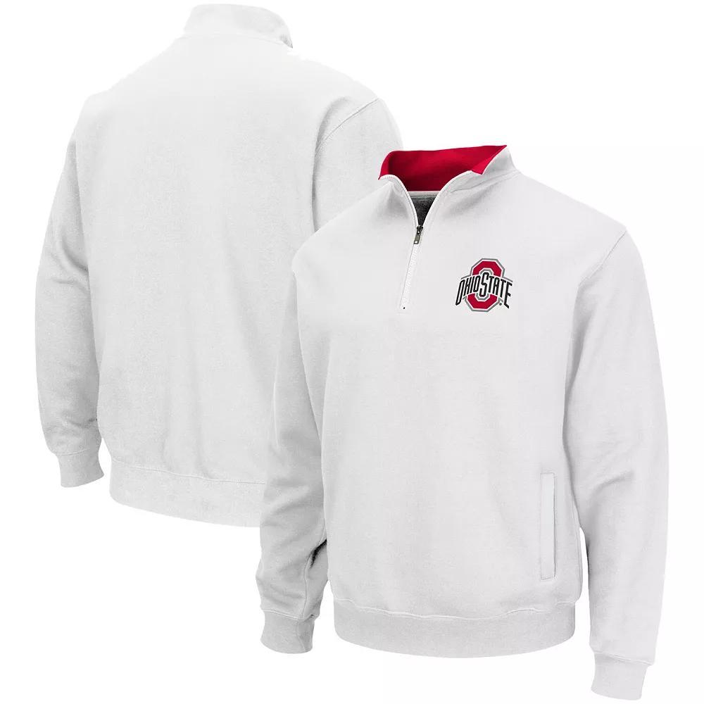 Men's Colosseum White Ohio State Buckeyes Tortugas Team Logo Quarter-Zip Jacket, Size: 3XL Product Image