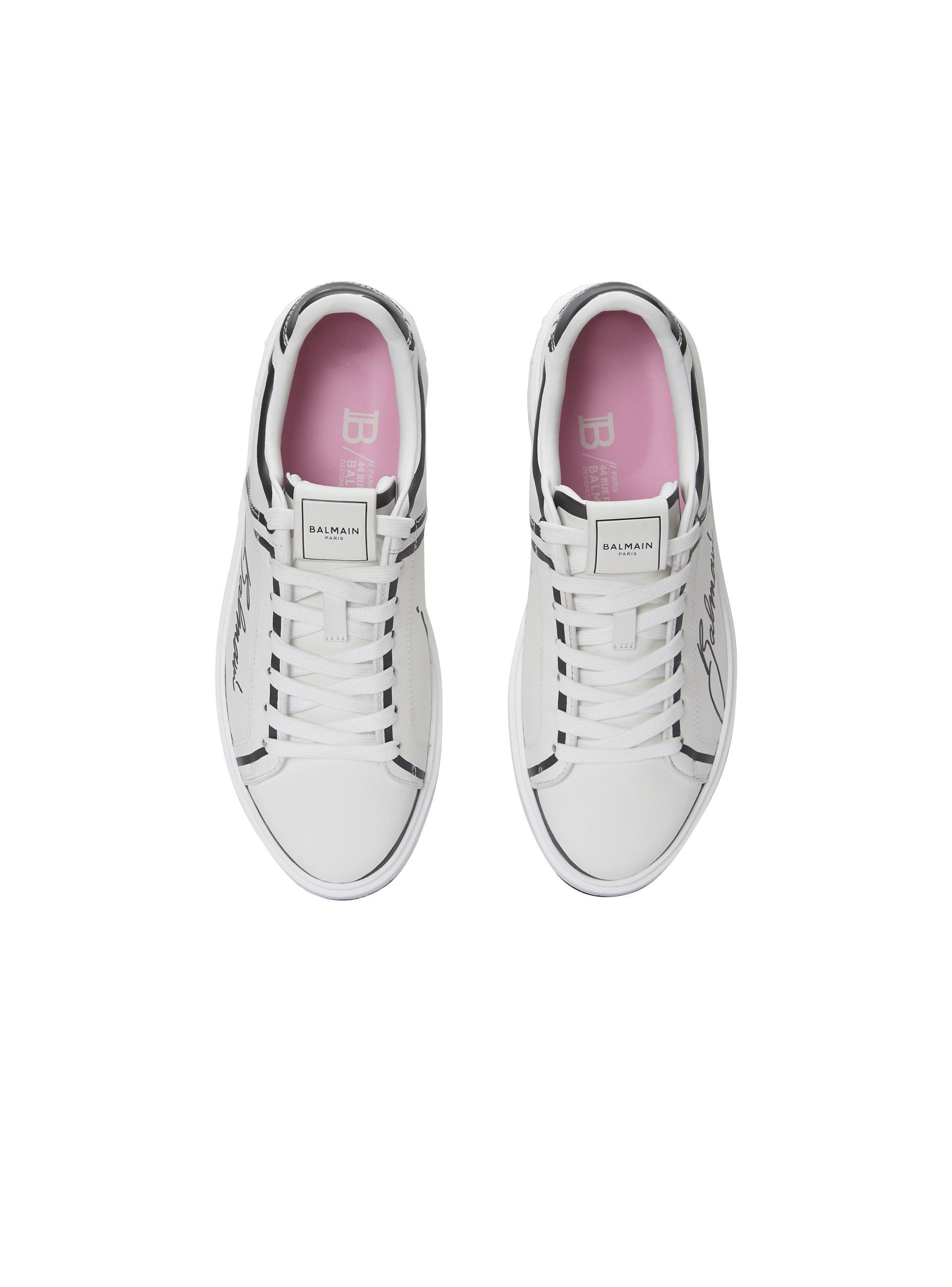 B-Court printed calfskin trainers  Product Image