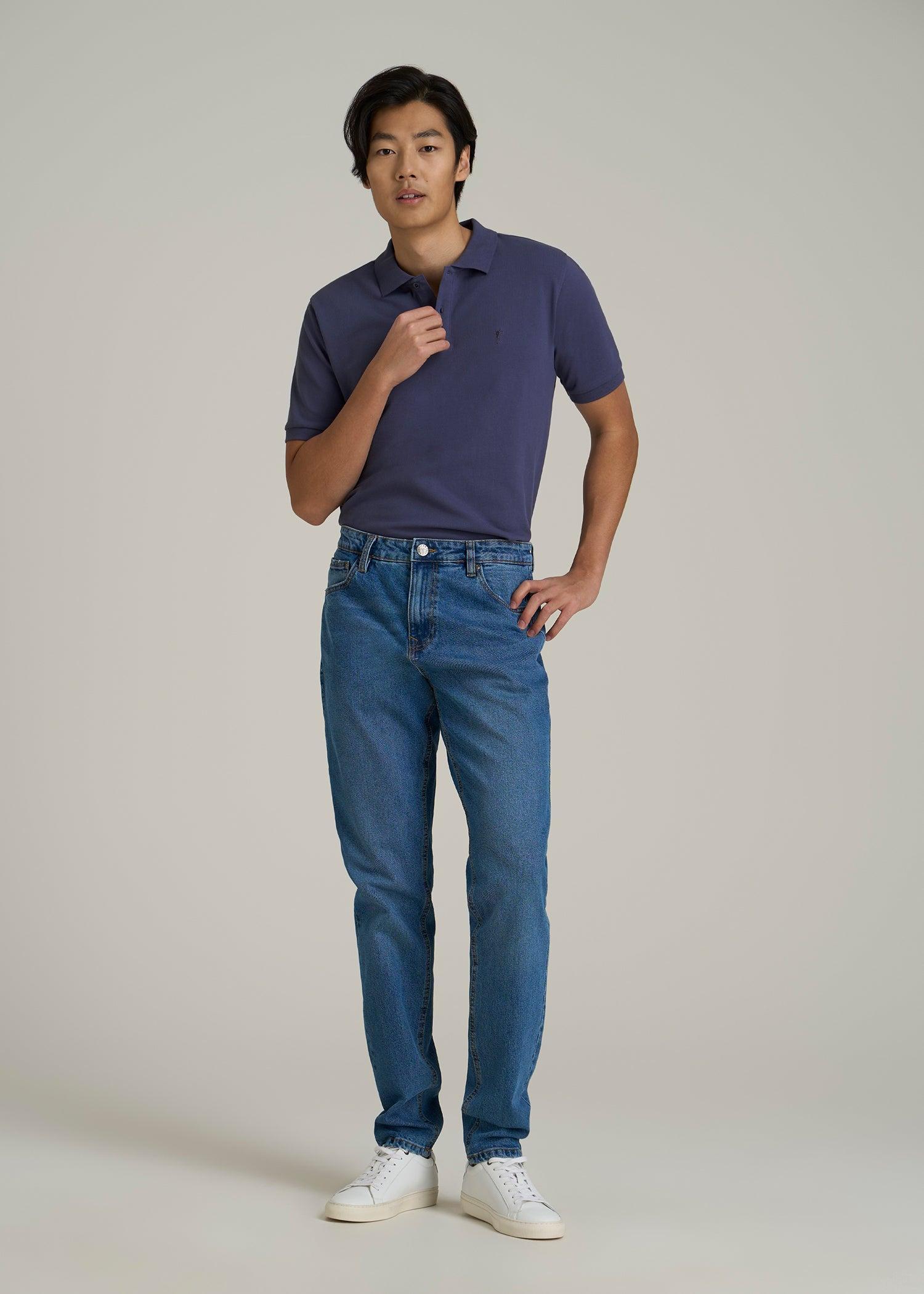 Men's Tall Classic Polo with Embroidered Logo in Future Dusk Male Product Image
