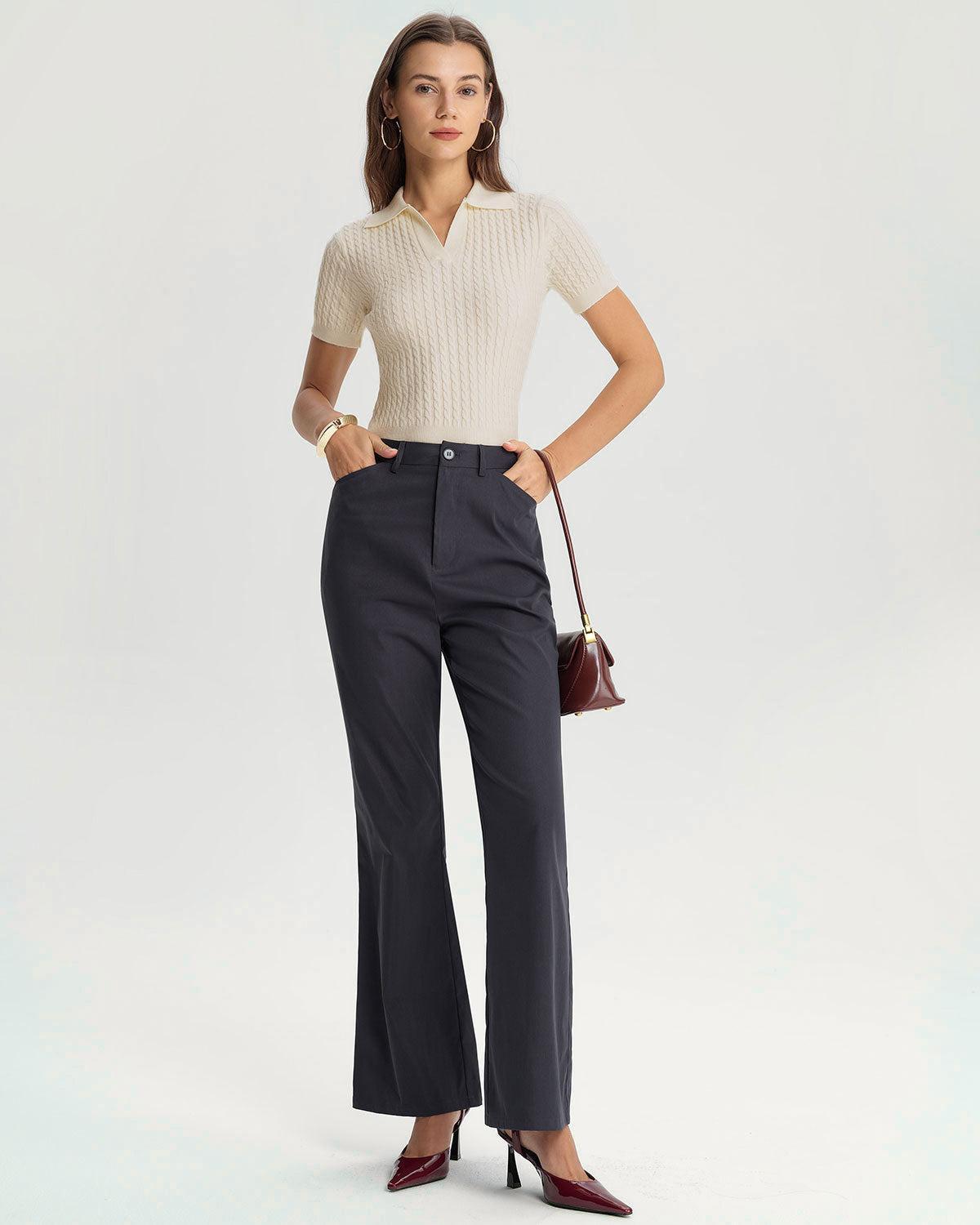 Apricot Collared Knit Tee Product Image