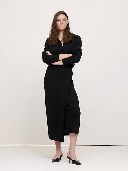 Merino Wrap Midi Skirt Product Image