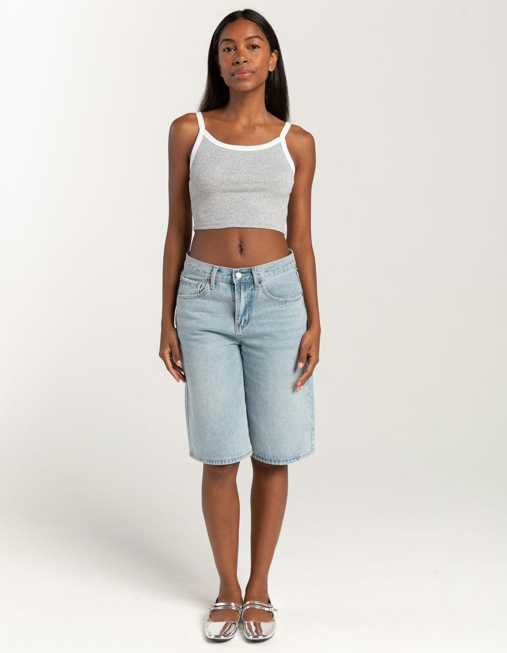 TILLYS Womens Ringer Tank Top - GRAY COMBO Product Image