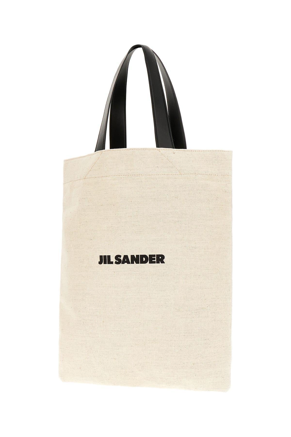 JIL SANDER Beige Canvas Shopping Bag Product Image