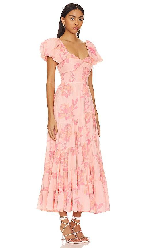 Womens Sundrenched Floral Cotton Tiered Maxi Dress Product Image