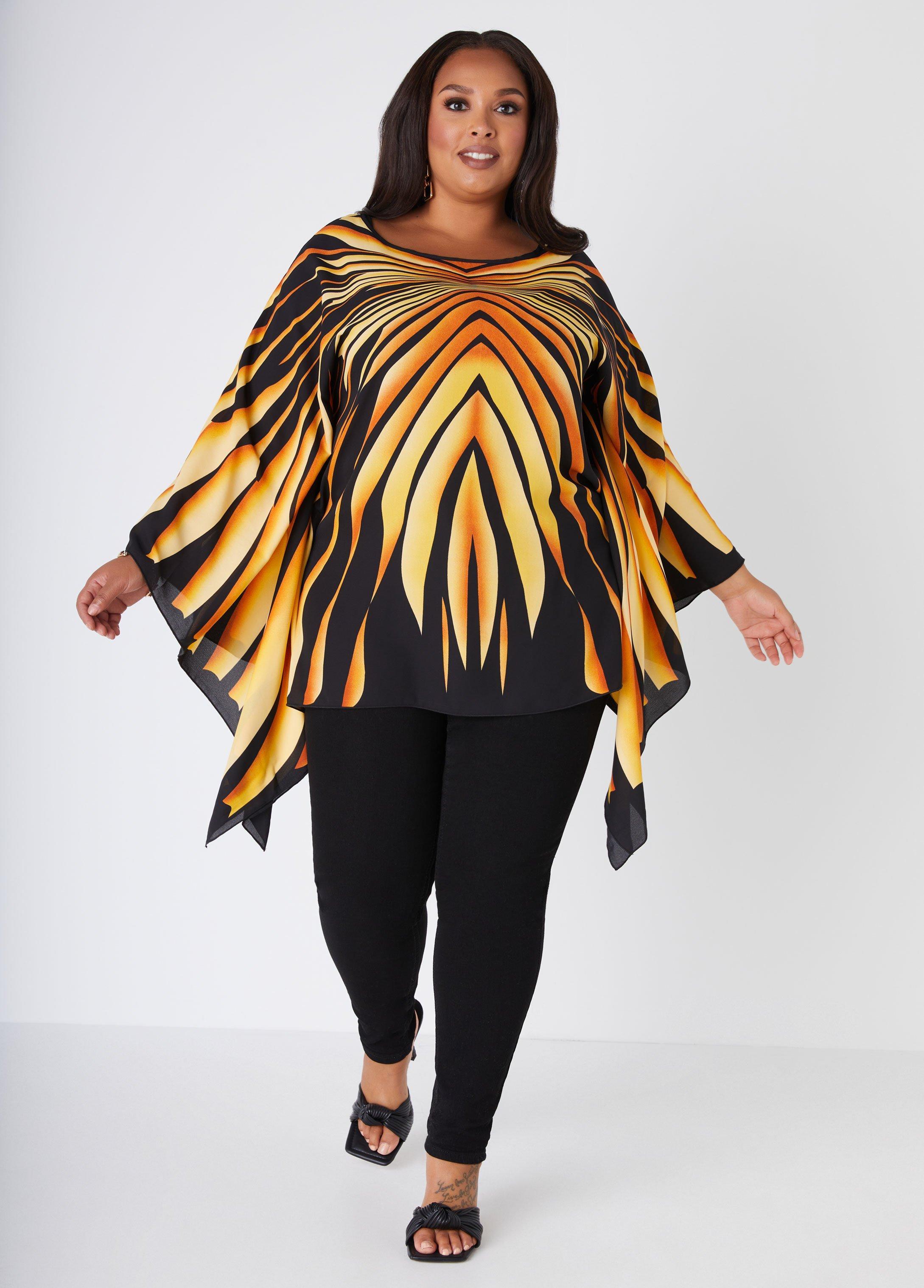 Striped Crepe Tunic Product Image