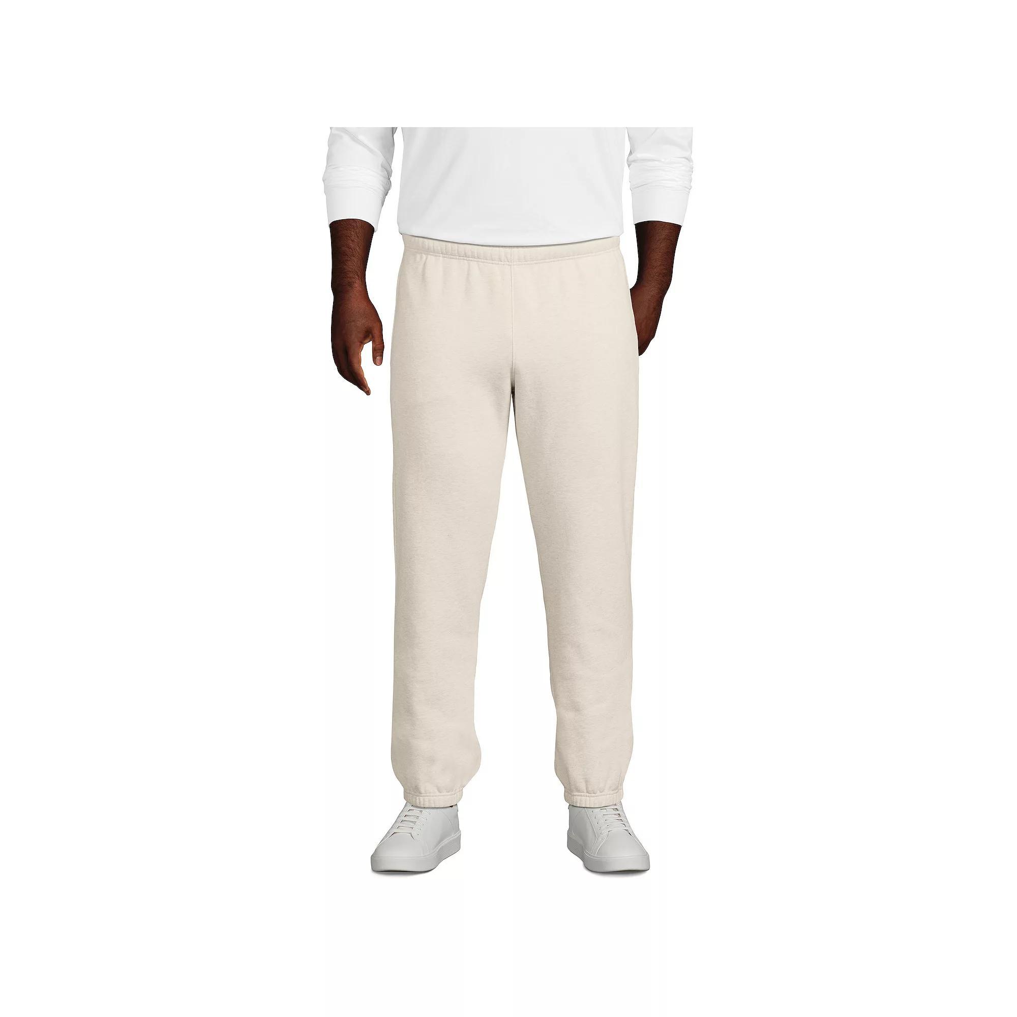 Big & Tall Lands End Relaxed Serious Sweats Sweatpants, Mens Flax Grey Product Image