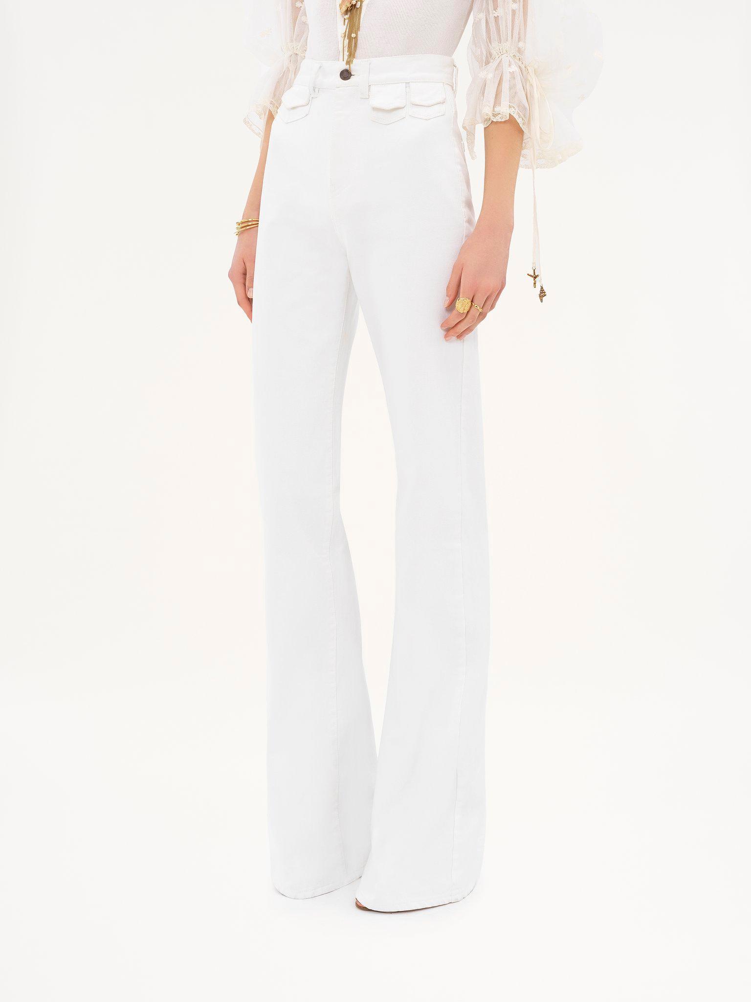 High-rise flare jeans in denim Product Image