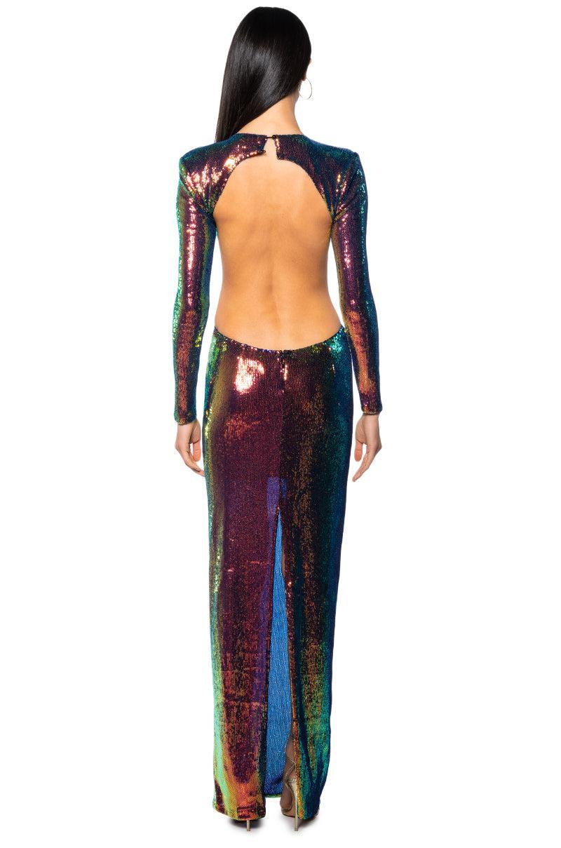 SCARLETT CUT OUT SEQUIN GOWN Product Image