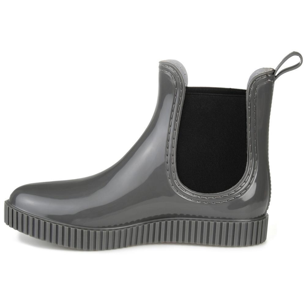 Journee Collection Drip Womens Waterproof Rain Boots Brown Product Image