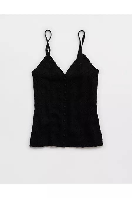 Aerie Sweater Button Front Tank Top Women's Product Image
