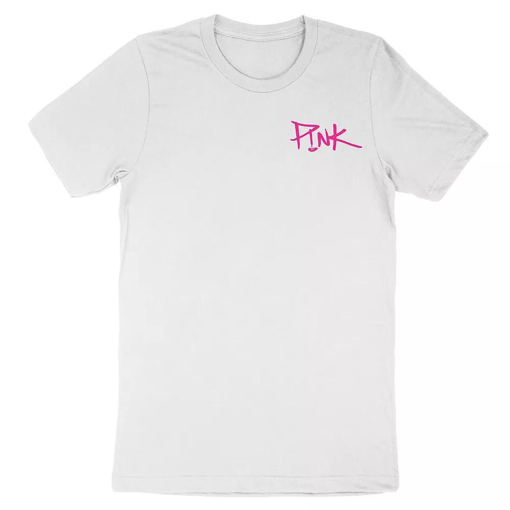 Men's Pink Tee, Size: Small, White Product Image