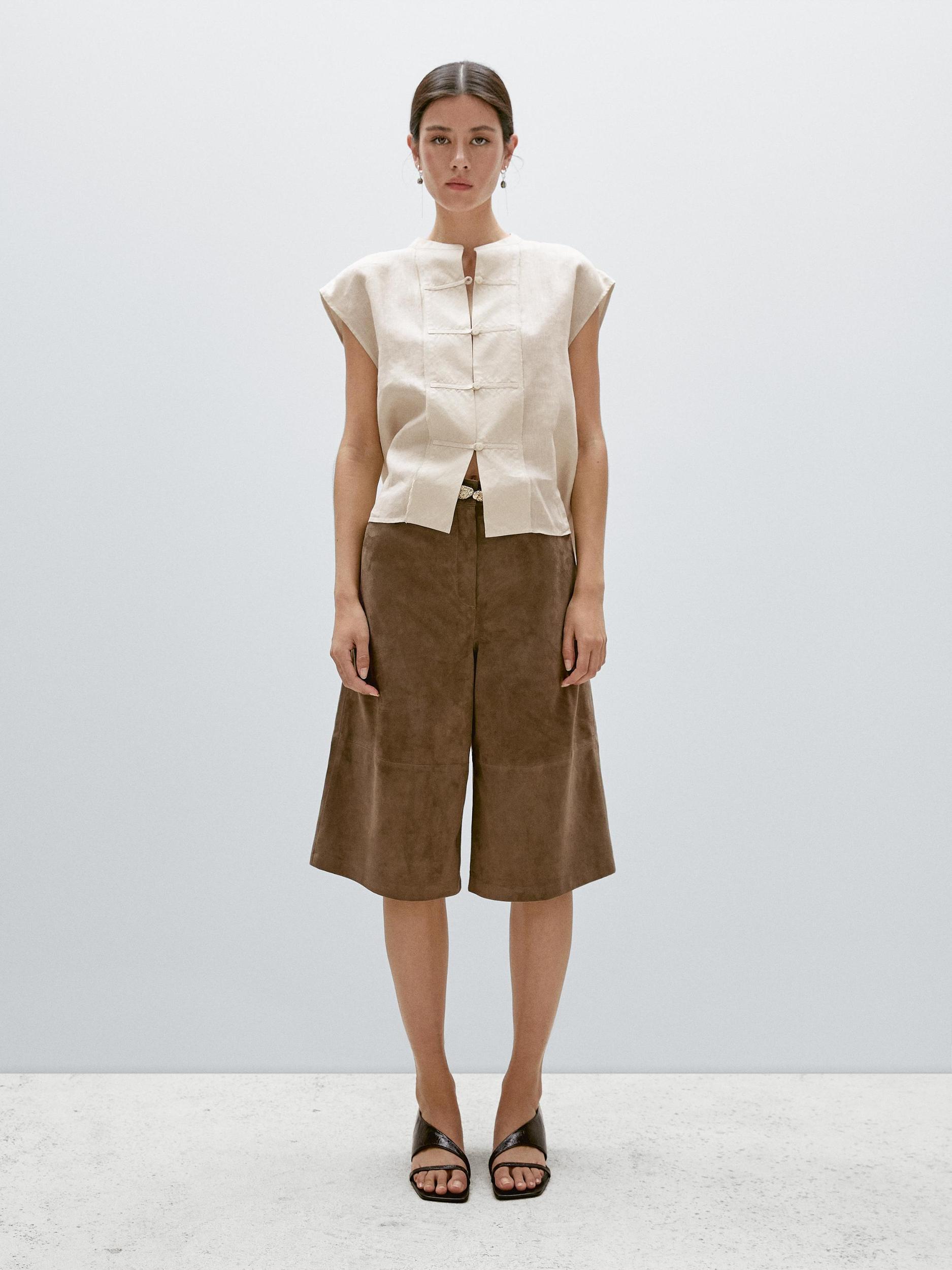 Waistcoat with buttoned chest detail Product Image