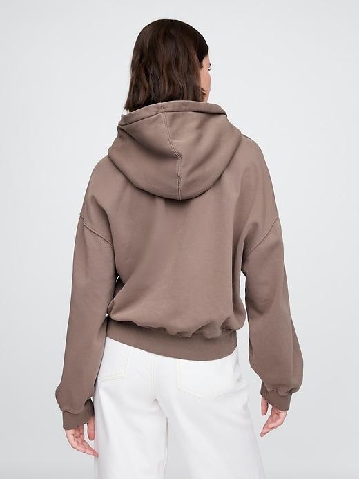 VintageSoft Cropped Camo Hoodie Product Image