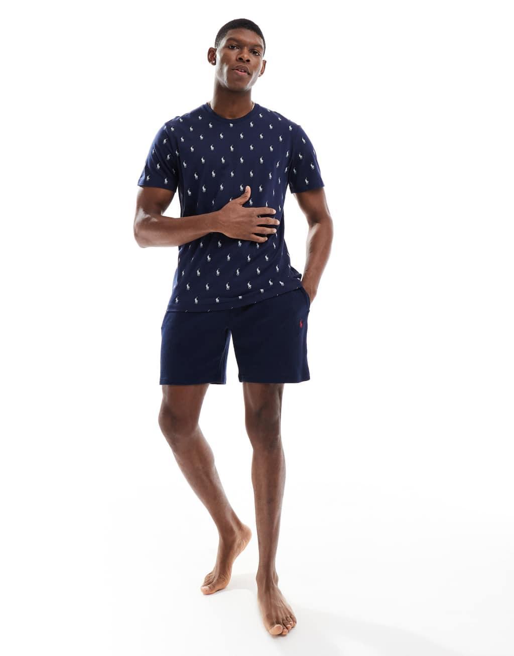 Polo Ralph Lauren lounge T-shirt in navy Product Image