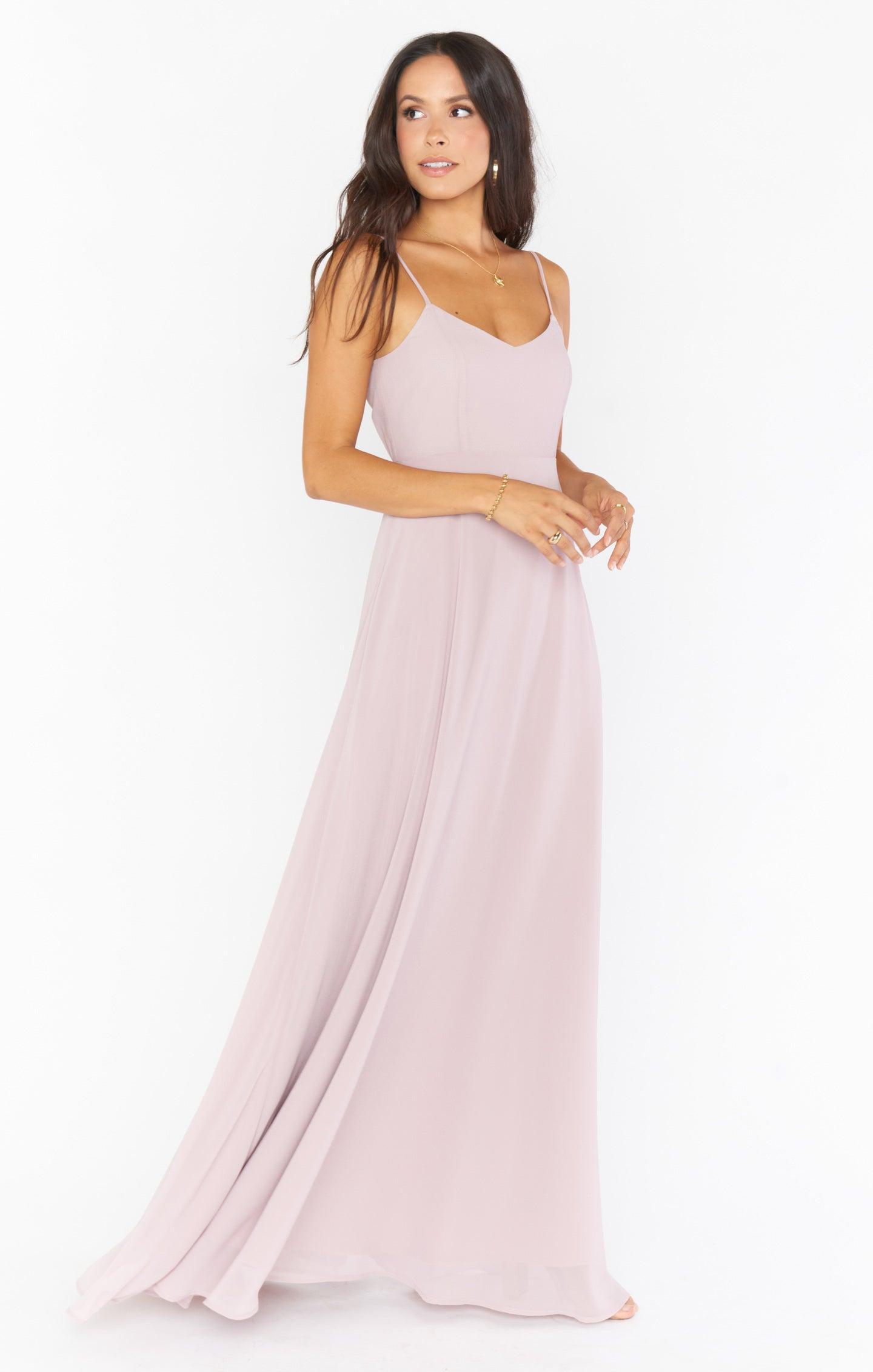 Faith Maxi Dress ~ Steel Blue Chiffon Product Image