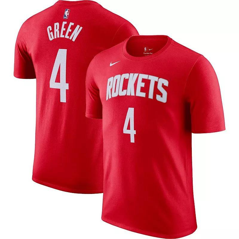 Mens Nike Jalen Green White Houston Rockets 2022/23 Name and Number T-shirt Product Image