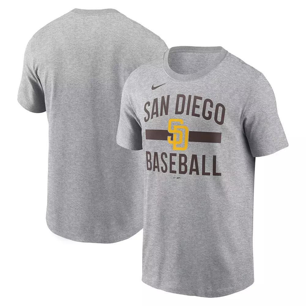 Men's Nike  Heather Gray San Diego Padres Arched T-Shirt, Size: XL, Grey Product Image