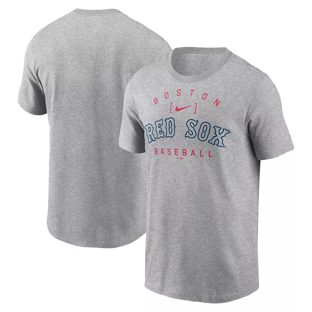 Mens Nike Heather Gray Boston Red Sox Home Team Athletic Arch T-Shirt Product Image