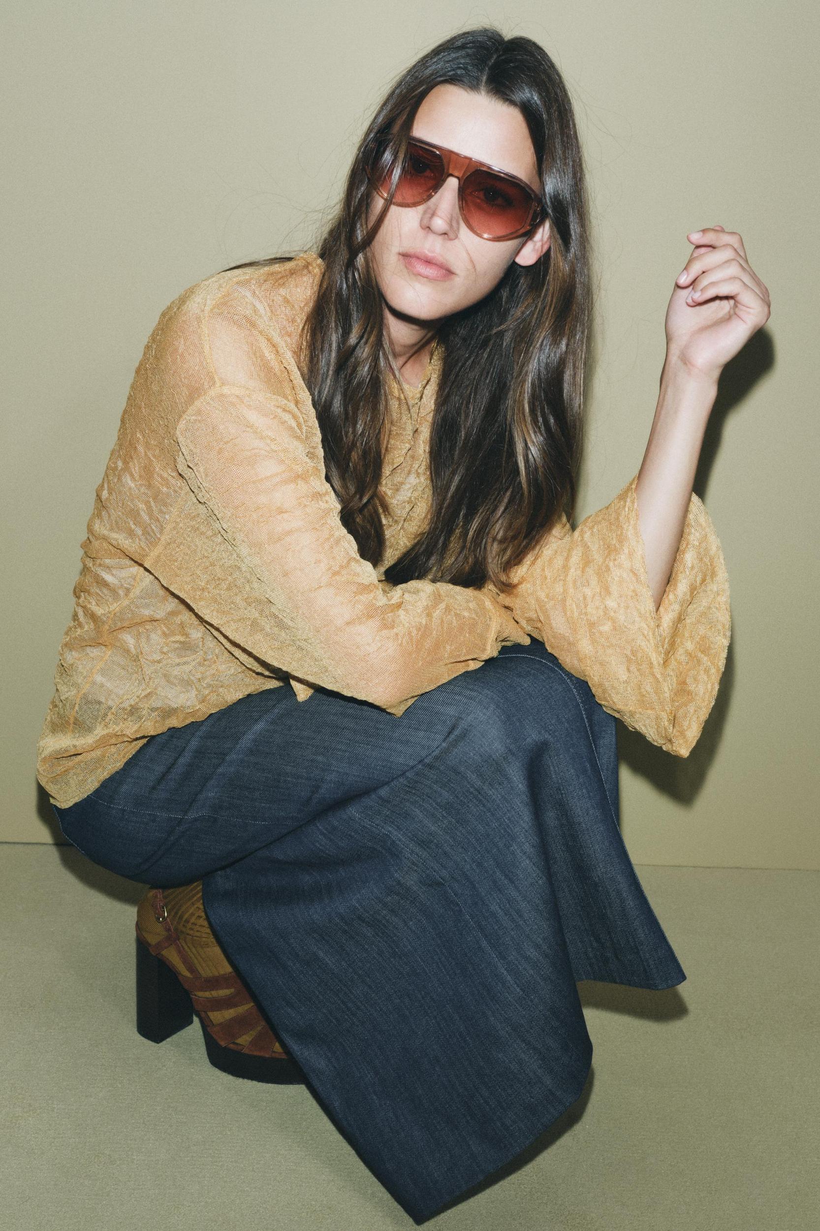WRINKLED KIMONO TOP Product Image