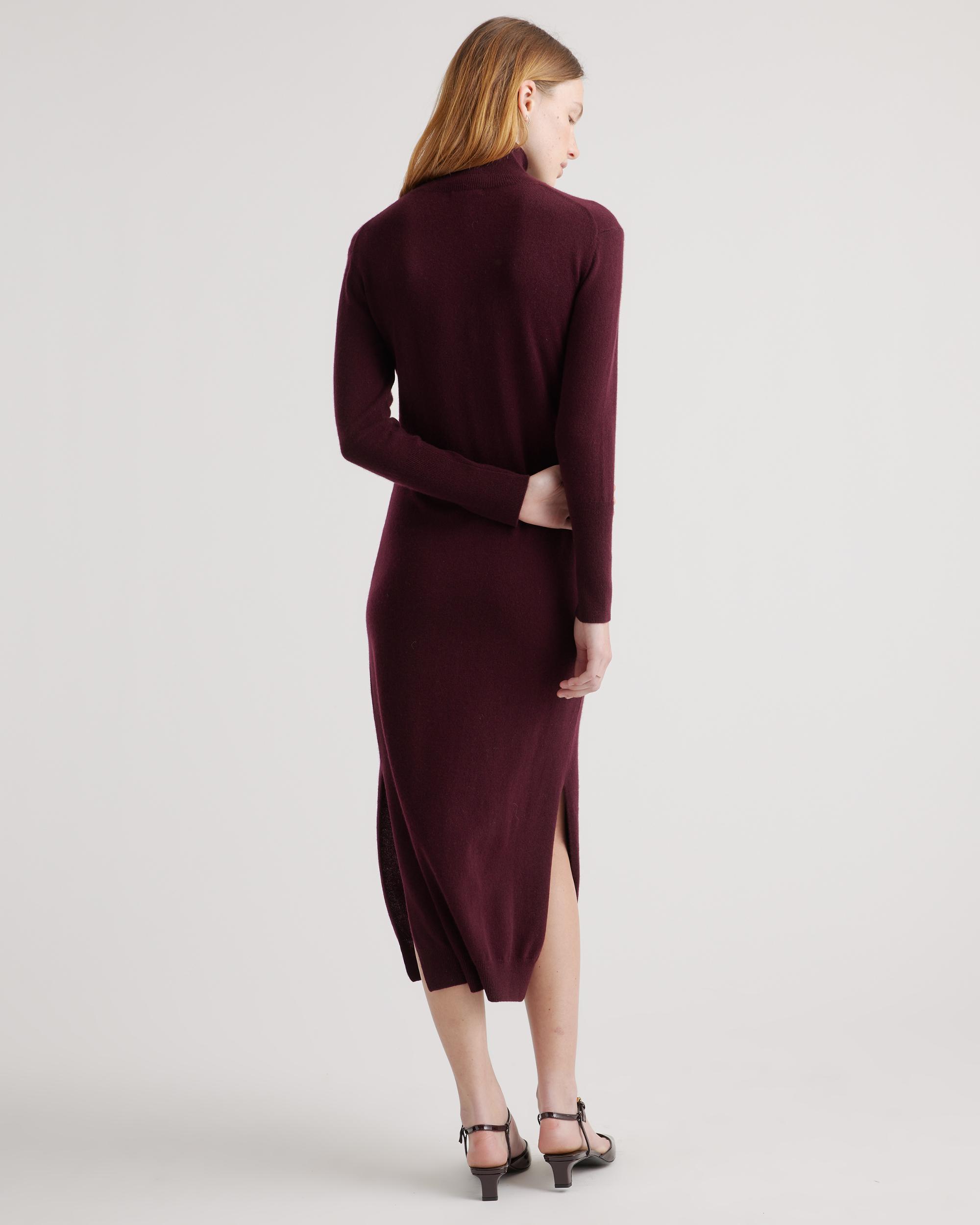 Quince | Women's Mongolian Cashmere Turtleneck Midi Sweater Dress Product Image