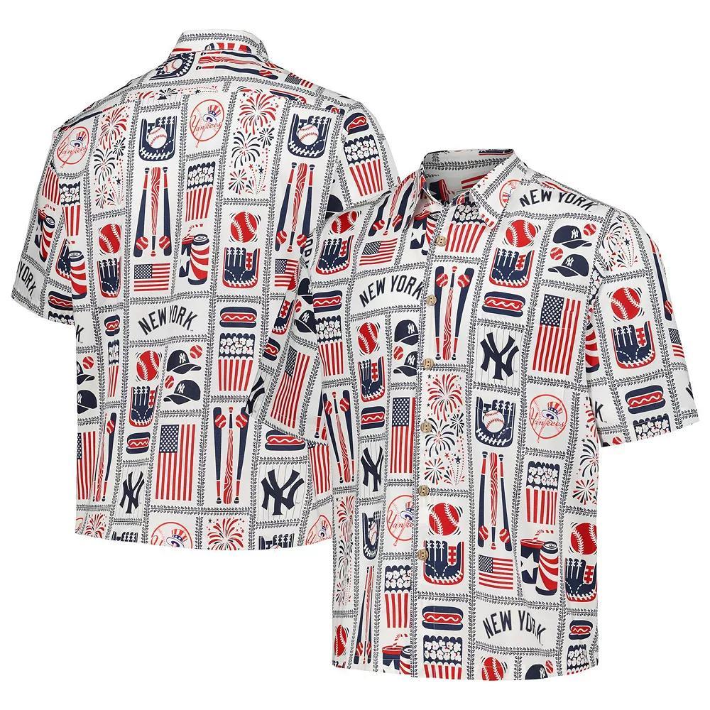 Men's Reyn Spooner White New York Yankees Americana Button-Up Shirt, Size: Small Product Image