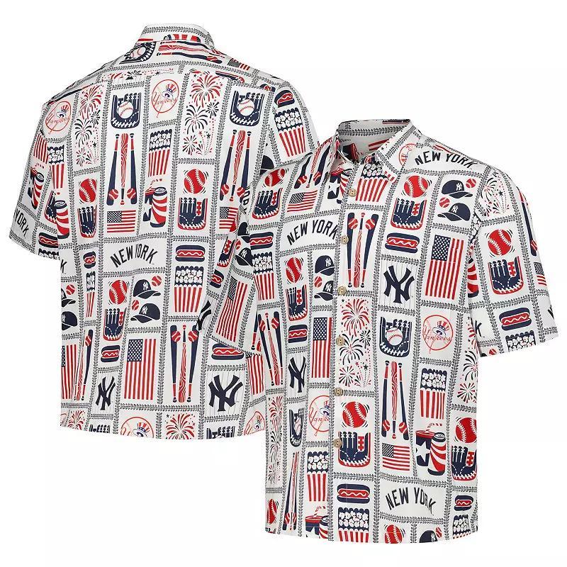 Men's Reyn Spooner White New York Yankees Americana Button-Up Shirt, Size: Small Product Image