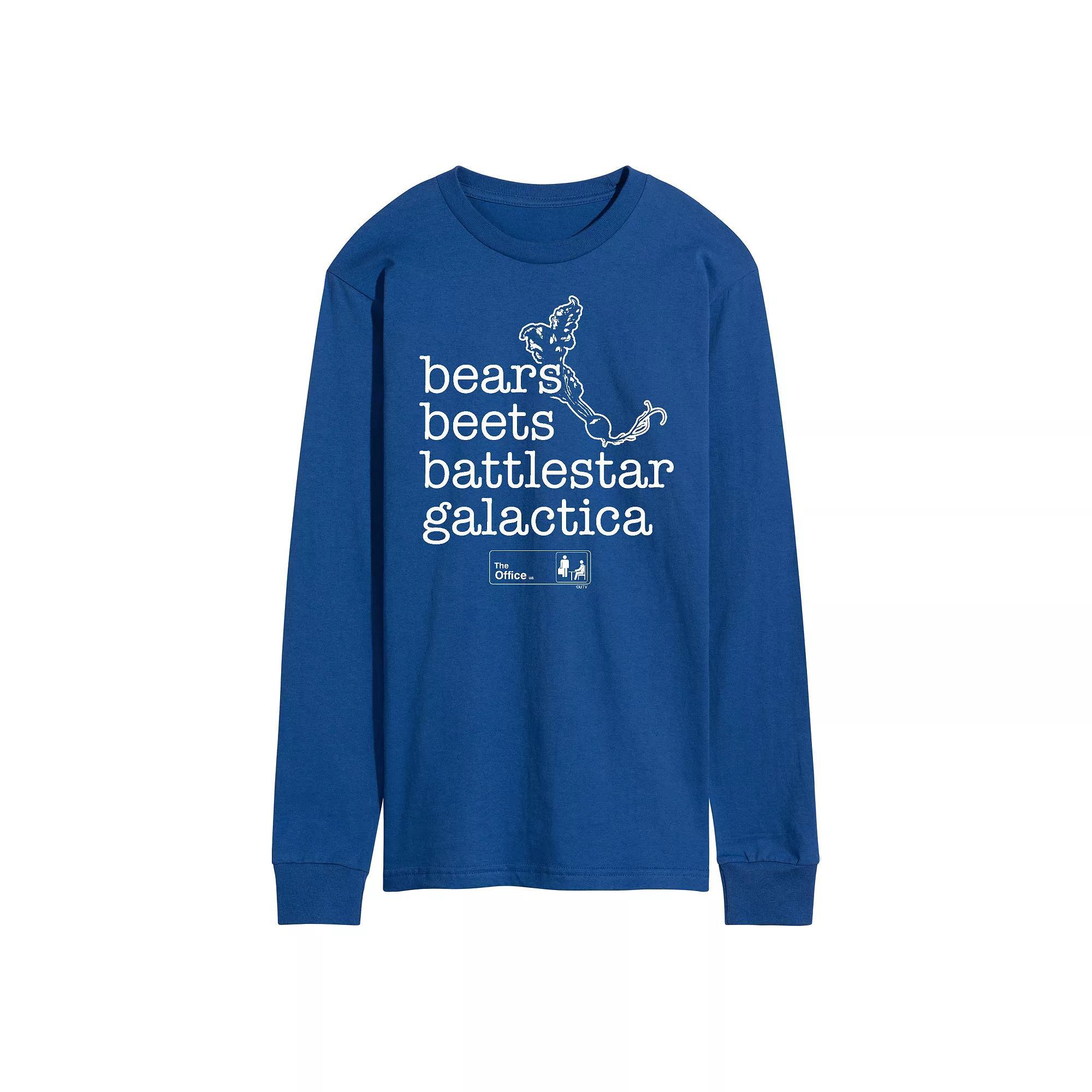 Mens The Office Bears Beets Long Sleeve Tee Product Image
